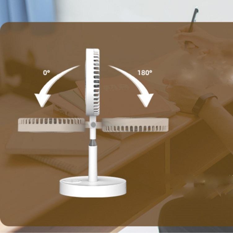 Multi-Function Rechargeable Fan Lamp With Telescopic Bracket-1915197395445092357