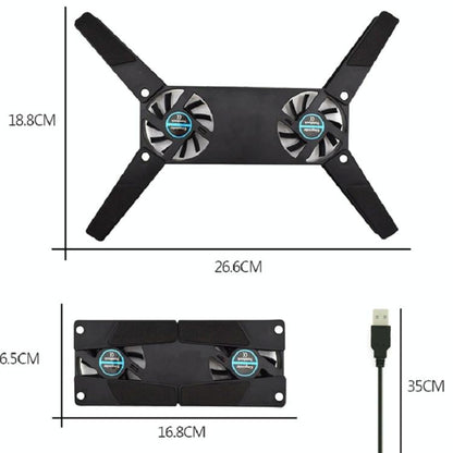 2-Pack Foldable Laptop Cooling Pad - Compact & Portable-1915197385282293766