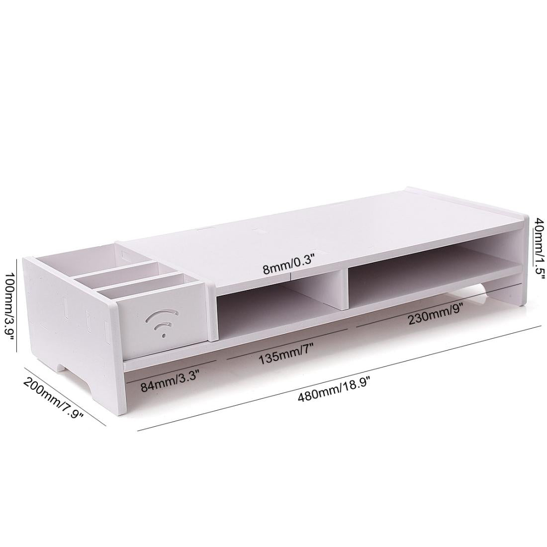 Versatile Desktop Monitor Stand - Sturdy Wood Riser For Laptop Notebook Tv-1964932307844468739