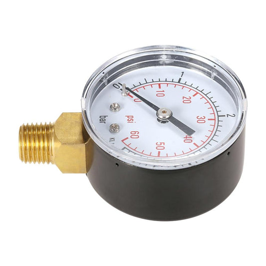 Shockproof Hydraulic Pressure Gauge For Pool Filters - Stainless Steel-1964932325104029697