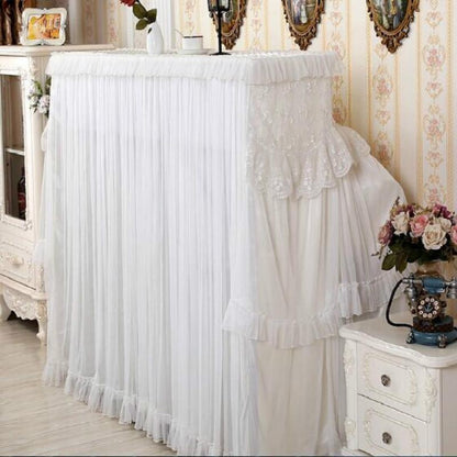 White Lace Piano Dust Cover - Embroidered Full Size Double Seats 153X33X120-1915196645142827013