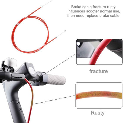 2-Pack Rear Disc Brake Cable For Xiaomi Mijia M365 Electric Scooter - Red-1964932187048513542