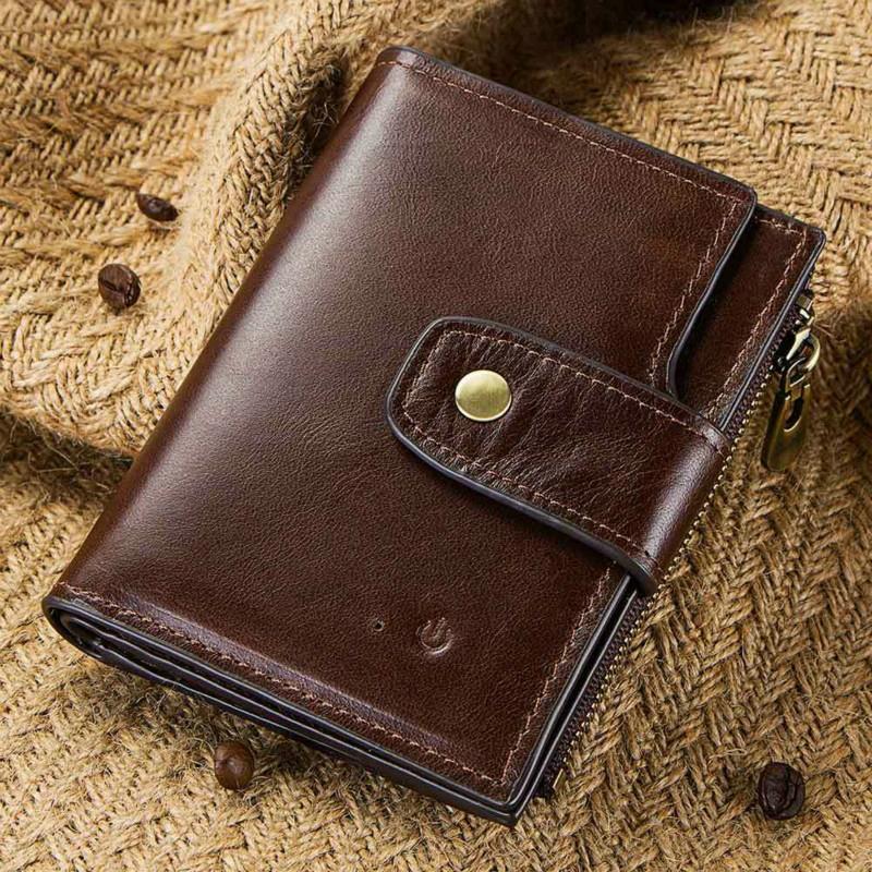 Rfid-Protected Smart Bluetooth Leather Wallet-1915197499472220166