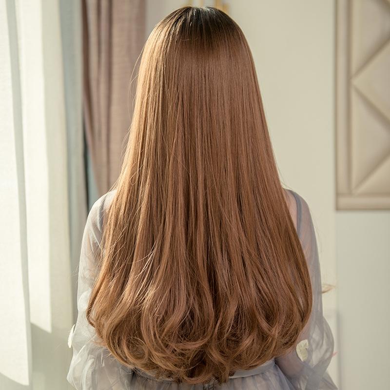 Silk Mist Blue Curly Wig For Girls - High Temp Long-1915198355877793801