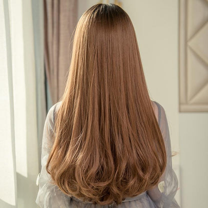 Silk Mist Blue Curly Wig For Girls - High Temp Long-1915198355877793801