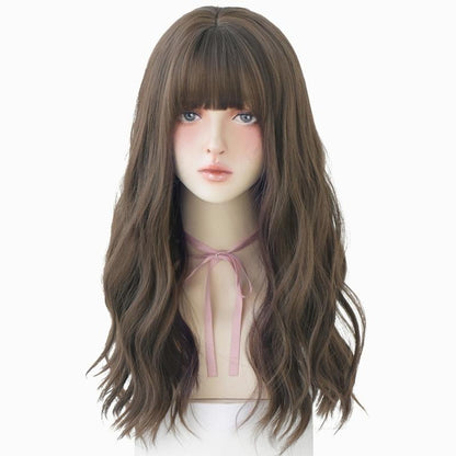 Gradient Soot Natural Fluffy Curly Wig - Soft And Bouncy-1915198361850482690