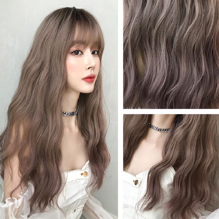 Gradient Soot Natural Fluffy Curly Wig - Soft And Bouncy-1915198361850482694
