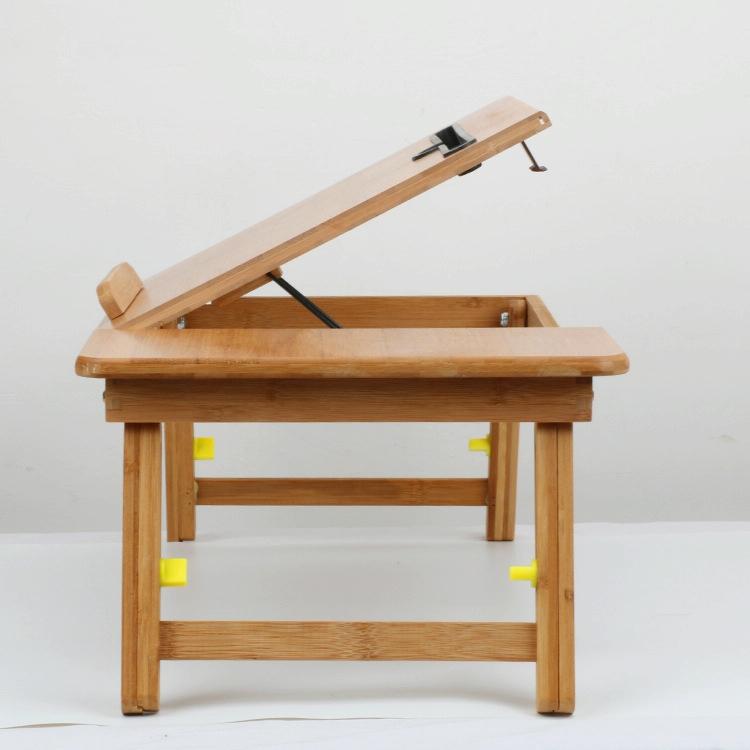 Foldable Laptop Desk For Bed - Lazy Computer Table With Card Slot-1964932339100422147