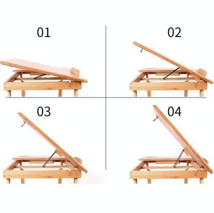 Foldable Laptop Desk For Bed - Lazy Computer Table With Card Slot-1964932339100422151