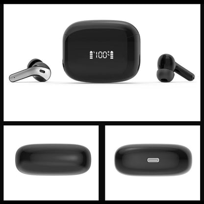 Black Wireless Bluetooth Earphone With Touch Display-1915196860214153217