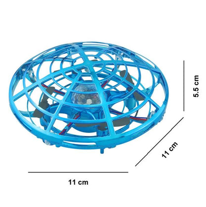 5 Induction Quadcopter Mini Drone With Colourful Lights - Blue-1915198343471042566