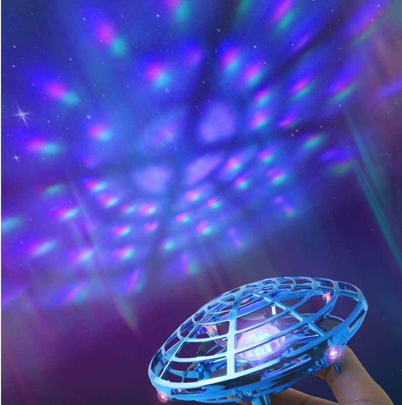 5 Induction Quadcopter Mini Drone With Colourful Lights - Blue-1915198343471042568