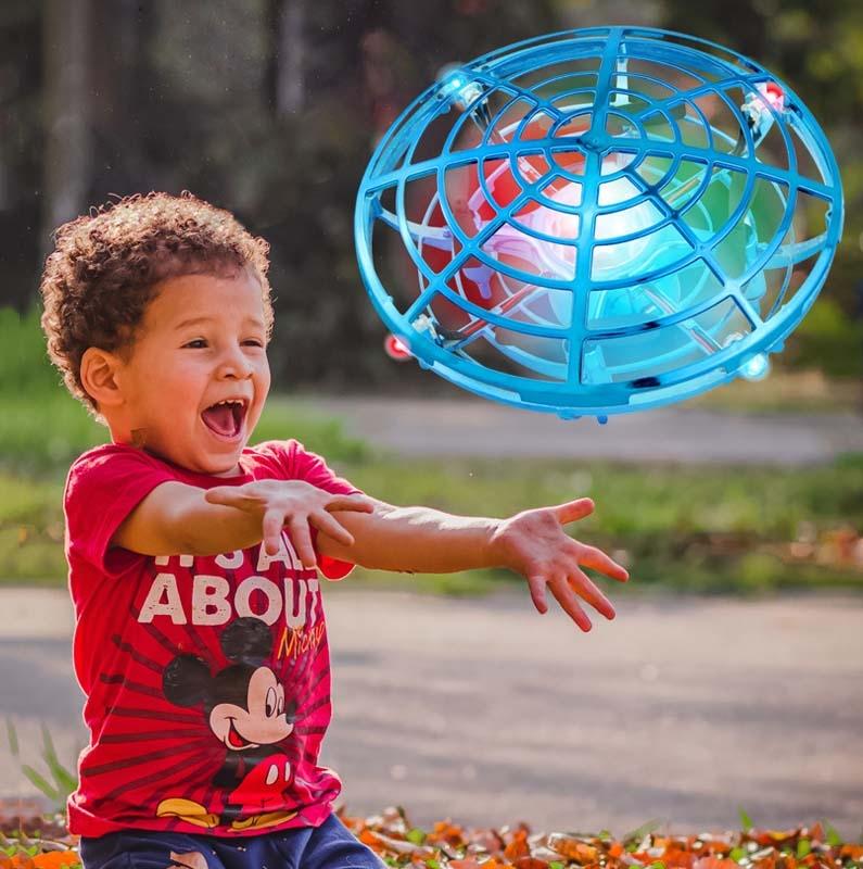 5 Induction Quadcopter Mini Drone With Colourful Lights - Blue-1915198343471042569