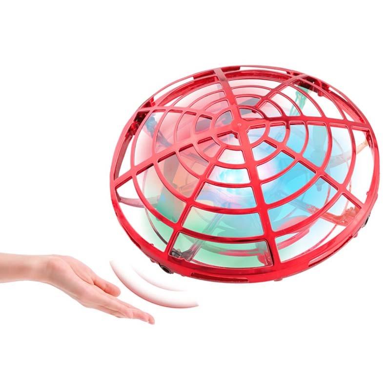 5 Induction Quadcopter Mini Drone - Colourful Lights Red-1915198151120261120