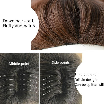 Natural Gradient Blue Short Bobo Student Wig-1915196906536046596