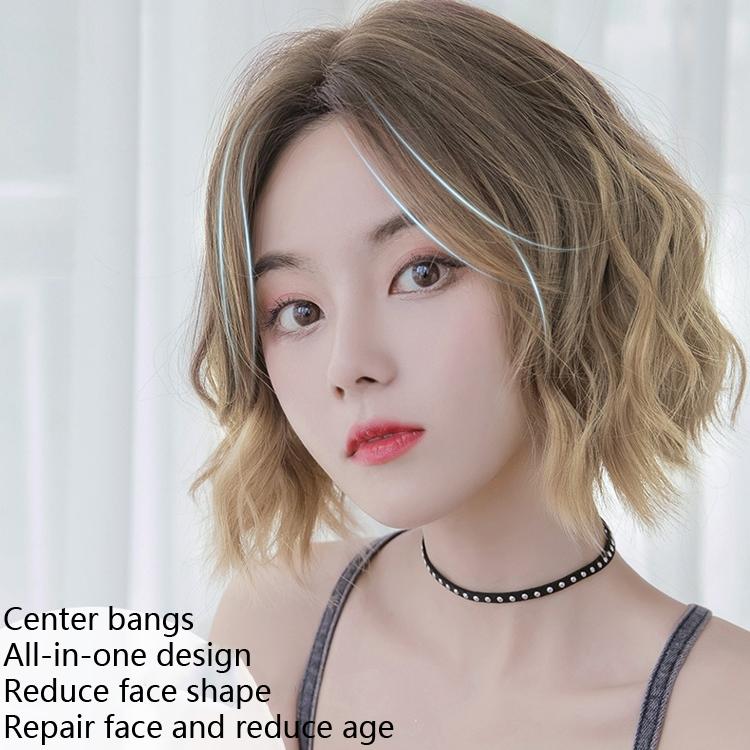 32Cm Short Curly Wig For Women - Natural Look Light Tea-1915196870943182851