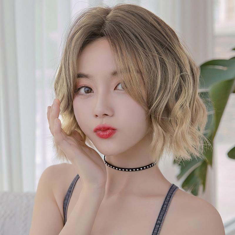 32Cm Short Curly Wig For Women - Natural Look Light Tea-1915196870943182853