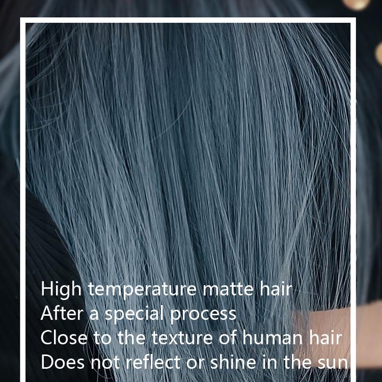 66Cm Long Straight Wig With Gradient Air Bangs-1915196950085505026