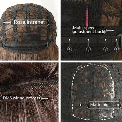 66Cm Long Straight Wig With Gradient Air Bangs-1915196950085505027