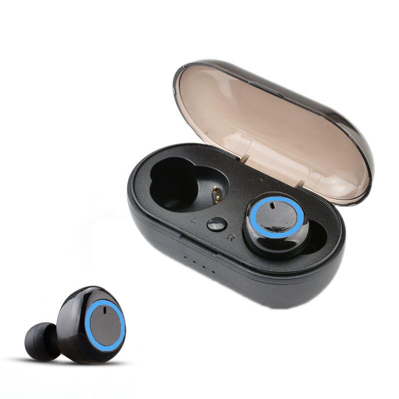 Wireless Tws Bluetooth Headphones With Touch Control - Black / Blue-1915196515467530245