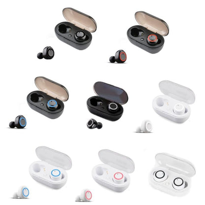 Wireless Tws Bluetooth Headphones With Touch Control - Black / Blue-1915196515467530241