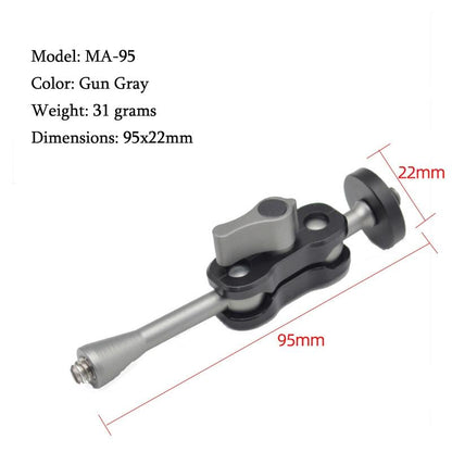 Yj Magic Arm Bracket Mount With 1 / 4 Inch Ball Head - Gun Gray-1915198272901877761
