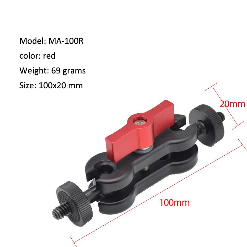 Yj Magic Arm Bracket Mount With 1 / 4 Inch Ball Head - Red-1915197795673968641