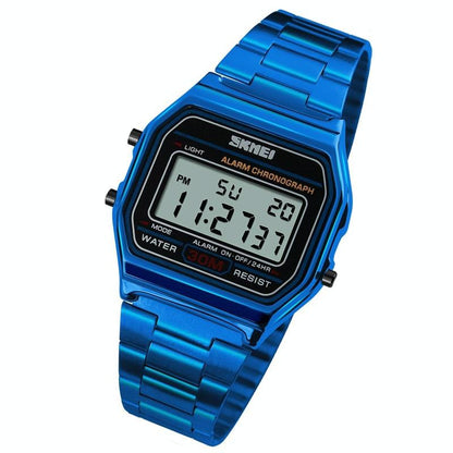 Waterproof Steel Band Men Electronic Watch - Lightweight Business-1915198289322577921