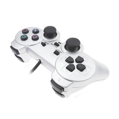 Silver Fuel Injection Gamepad For Ps2 With Dual Motor Vibration-1915198219827154947