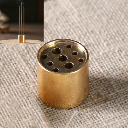 Medium Copper Nine-Hole Incense Stick Plate Burner - Set Of 5-1915198137023205376