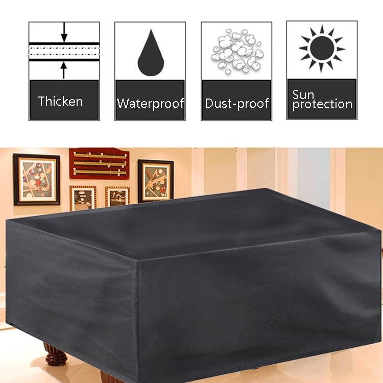 Water-Repellent Billiard Table Cover - 287X155X82Cm - Black-1915196650926772228