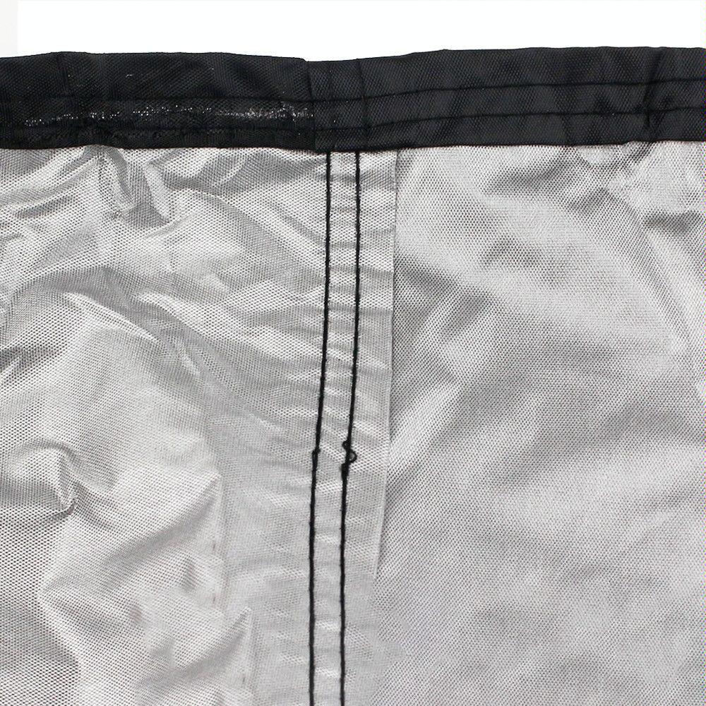 Waterproof Outdoor Bench Cover - Fits 4 Seats - 190X66X89Cm - Black / Silver-1915196652180869123