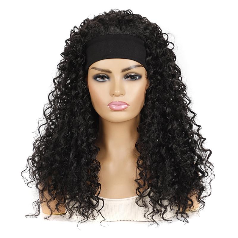 1B O Volume Hairband Wig Headgear - Sleek Black-1915198354988601344