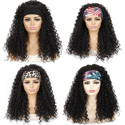 Stars And Stripes Volume Hairband Wig - 1B-1915197852422901761