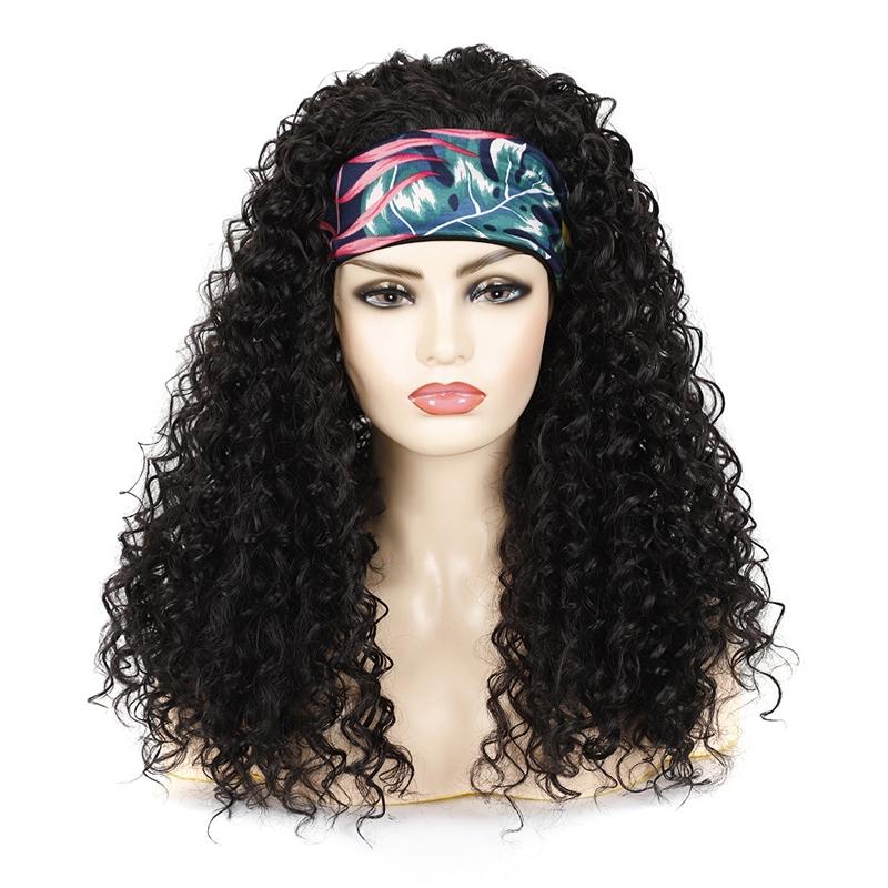 Floral Design Volume Hairband Wig In 1B C Colour-1915197842021027846