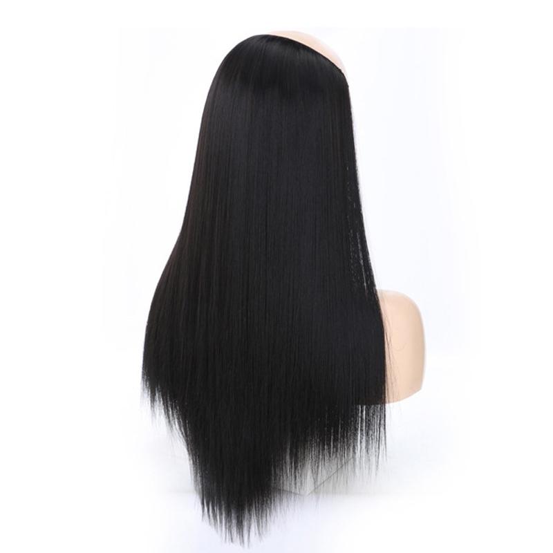 Natural U-Shaped Half Wig - Long Straight Headgear-1915197533278310402