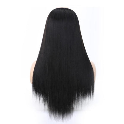 Natural U-Shaped Half Wig - Long Straight Headgear-1915197533278310403
