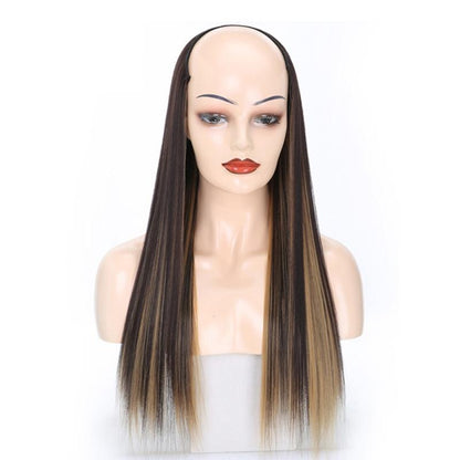 U-Shaped Long Straight Half Wig - Headgear In 4H27 Colour-1915197459521474560