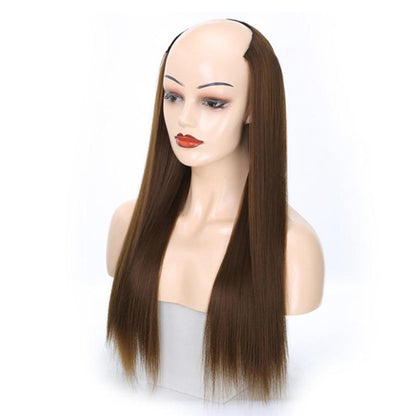 U-Shaped Long Straight Half Wig Headgear In 8 Colour Options-1915197040892186625