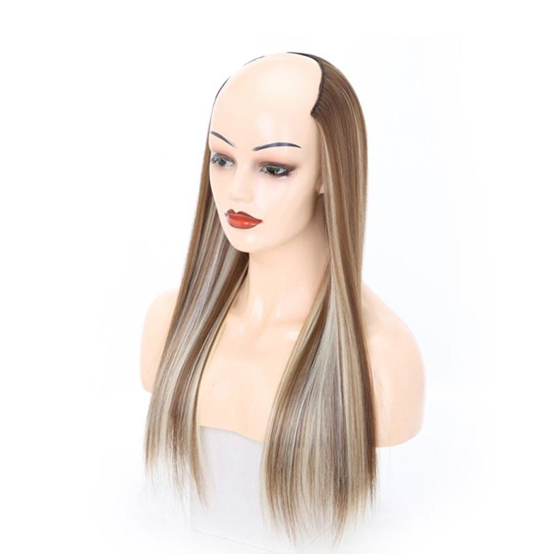 U-Shaped Long Straight Half Wig - 12H613 Colour-1915197876410126337