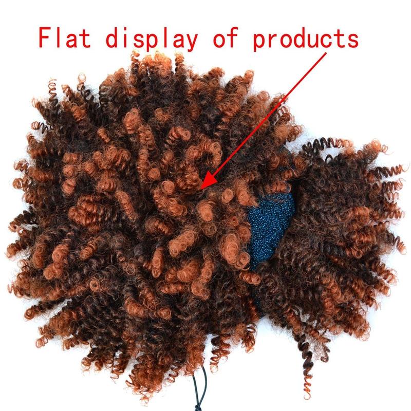 Small Curly Headscarf Wig - Gradient 1B-1915197791907483653