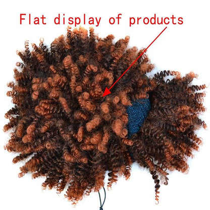 Small Curly Headscarf Wig - Gradient 1B-1915197791907483653