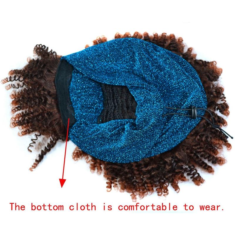 Explosive Style Curly Headscarf Wig - Small Size-1915197429402177543