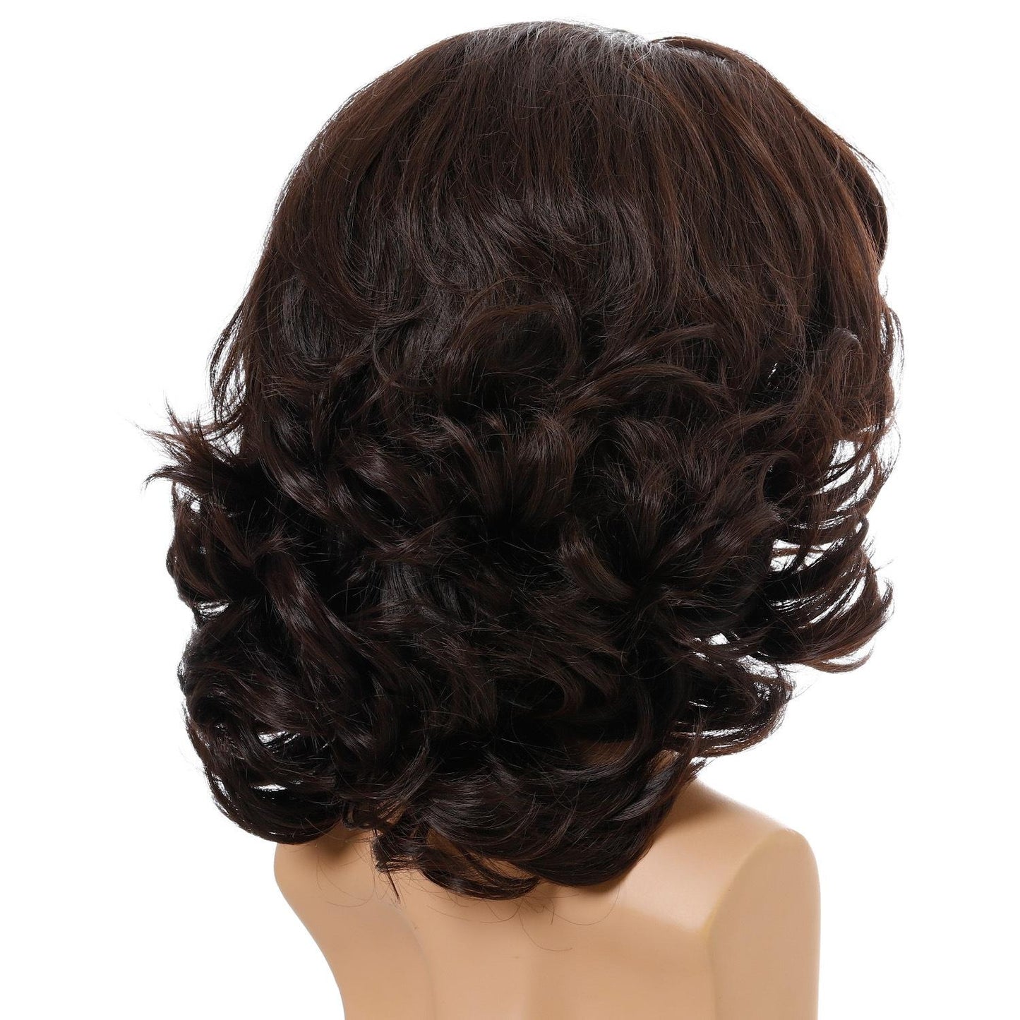 Curly Men Wig With Side Bangs - Short Length-1915197506988412931