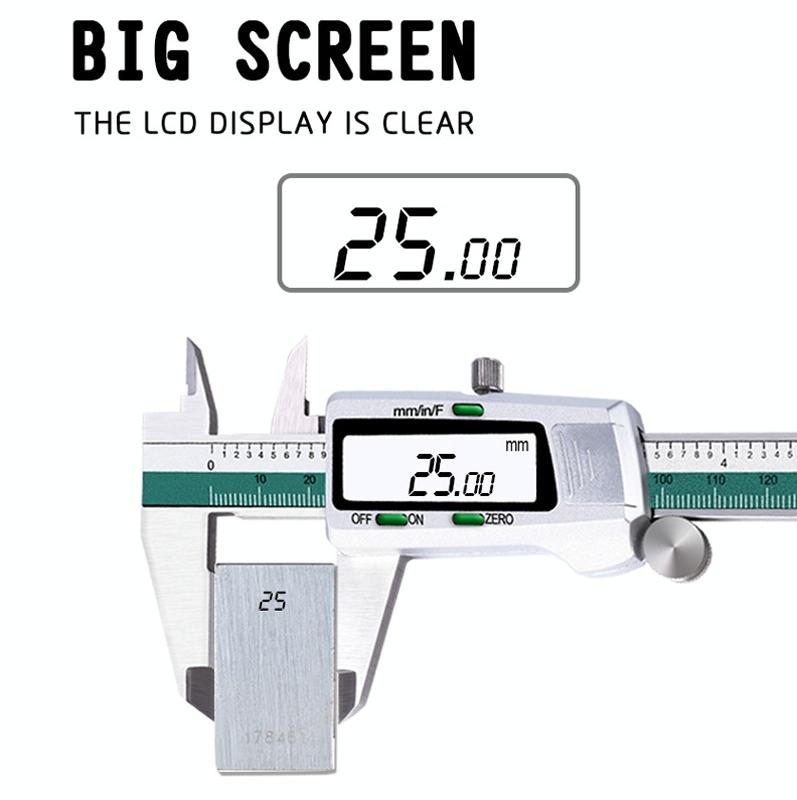 Digital Display Vernier Caliper - 0-150Mm Stainless Steel - Green-1915197423706312709
