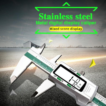 Digital Display Vernier Caliper - 0-150Mm Stainless Steel - Green-1915197423706312712