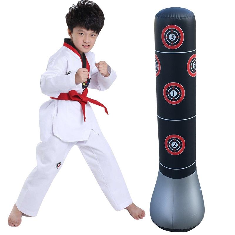 1.5M Vertical Inflatable Punching Bag For Kids - Thickened Tumbler Vent Boxing Column-1915197092981248000
