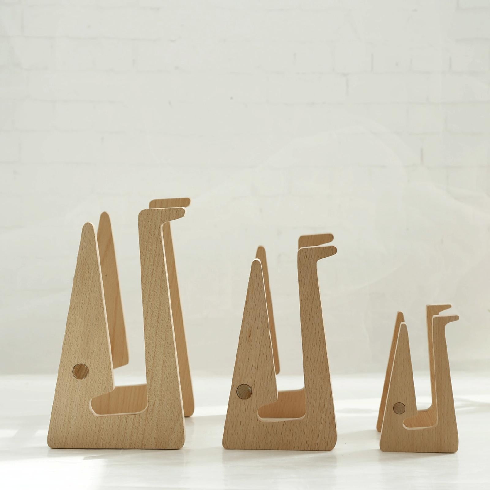 Bamboo Wood Desktop Storage Rack For Computers And Tablets-1964932346641780737