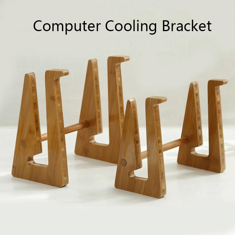 Bamboo Wood Desktop Storage Rack For Computers And Tablets-1964932316853833730