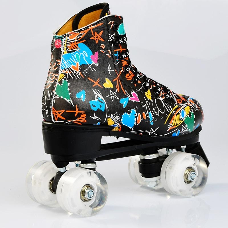 Flash Wheel Roller Skates For Adults - White Size 43-1915197117924773890